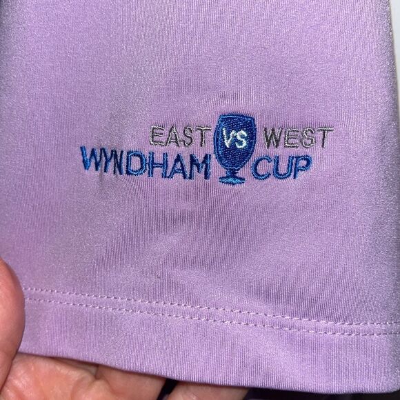 Lavender RLX Polo Ralph Lauren Timuquana CC & logos Golf polo shirt L Wyndham - Picture 4 of 5